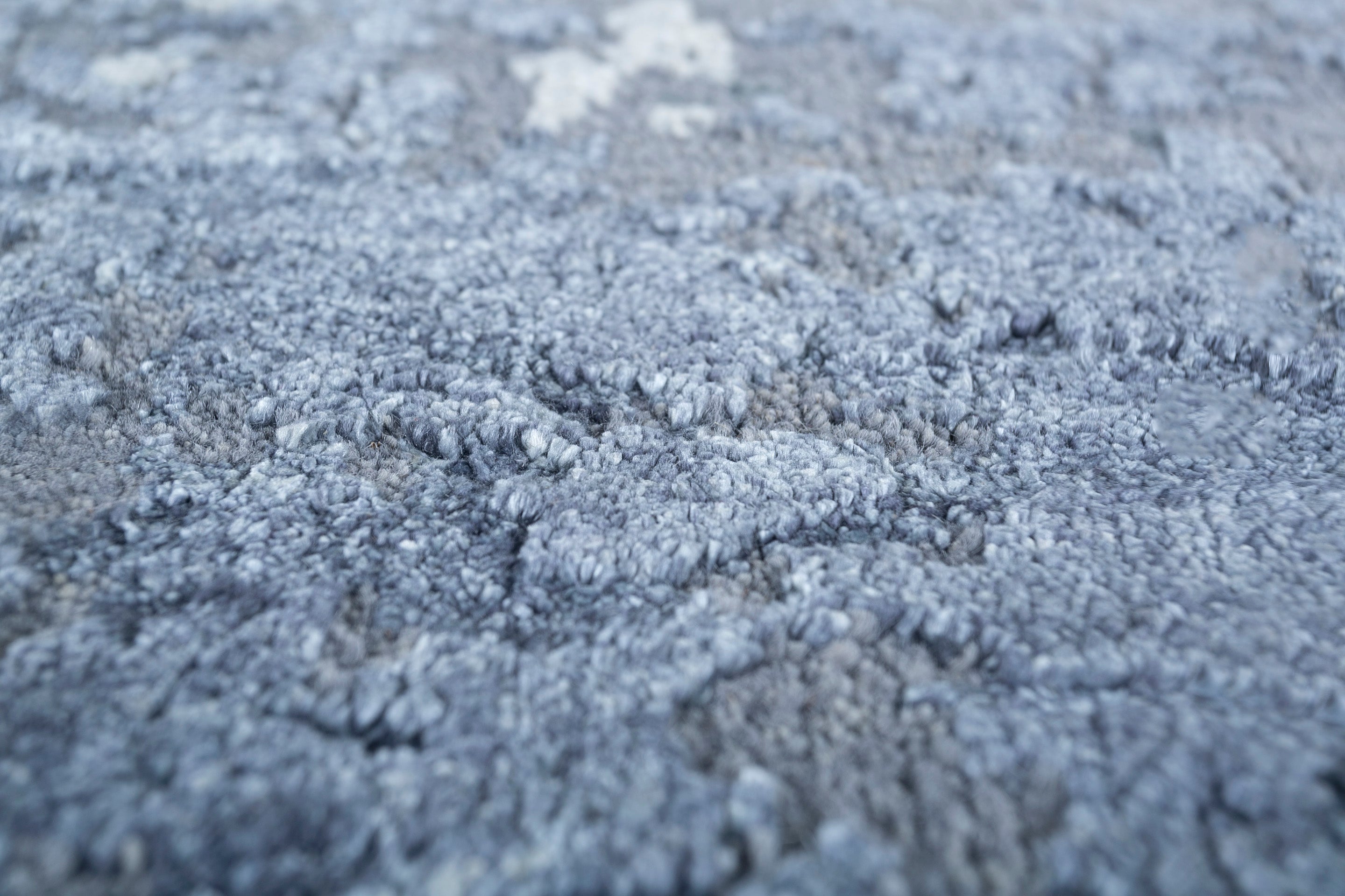 Carpet For Living room 2x3 Feet Grey and Black Wool and Silk Rectangle Abstract Rug