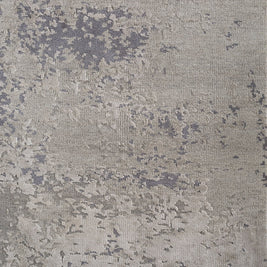 Carpet For Living room 2x3 Feet Grey and Black Wool and Silk Rectangle Abstract Rug