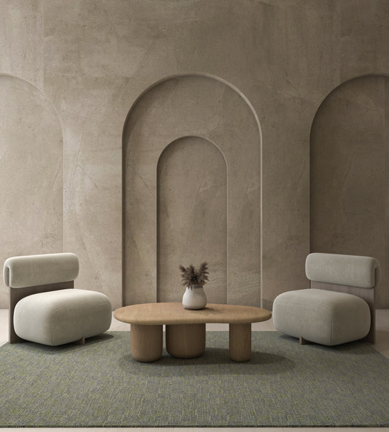 Carpet For Living room 5x7 Feet Grey and Black Wool Rectangle Geometric and Stripes Rug