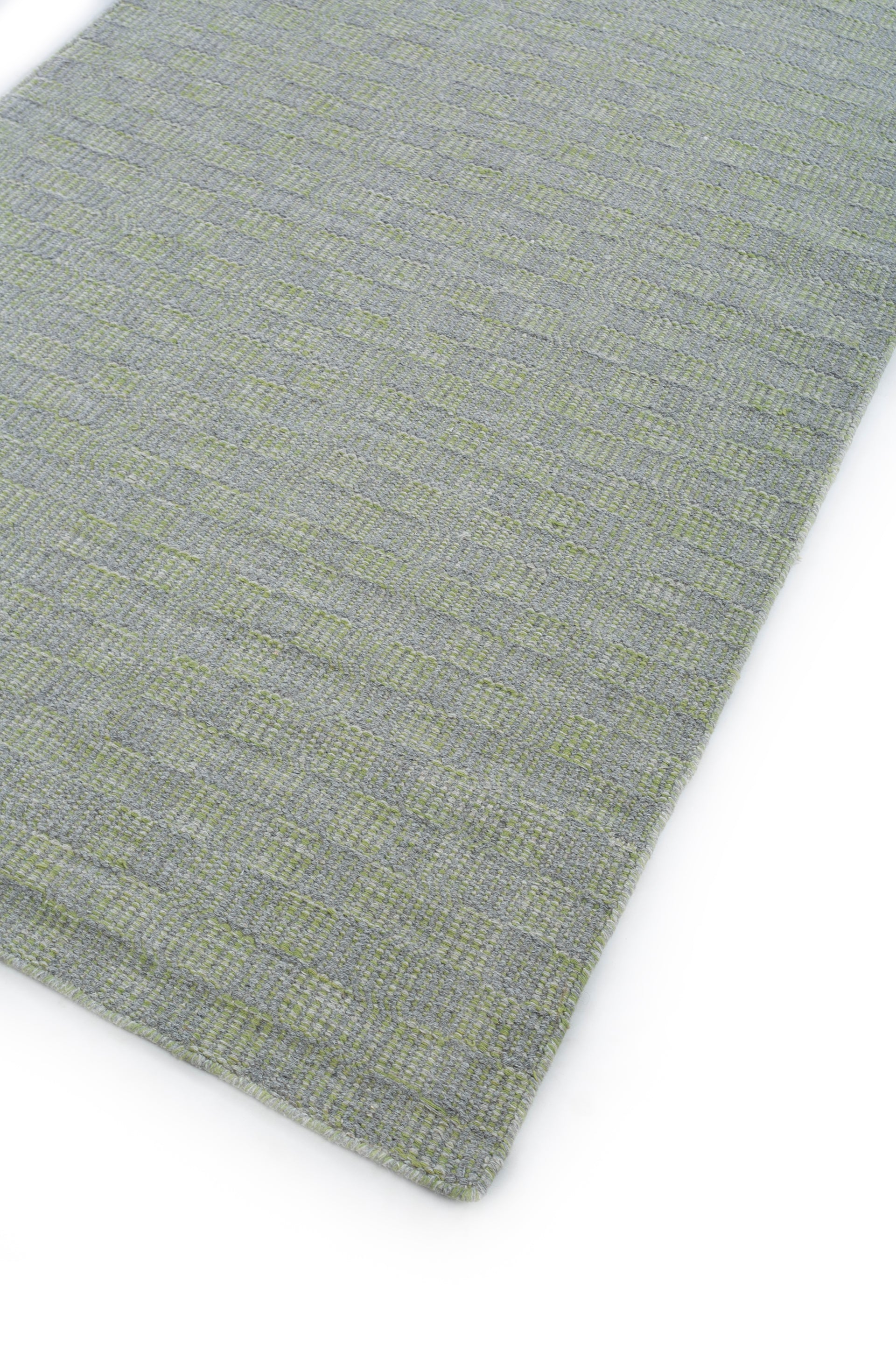 Carpet For Living room 5x7 Feet Grey and Black Wool Rectangle Geometric and Stripes Rug