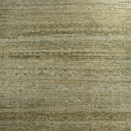 Carpet For Living room 8x10 Feet Green Wool Rectangle Vintage and Distressed Rug