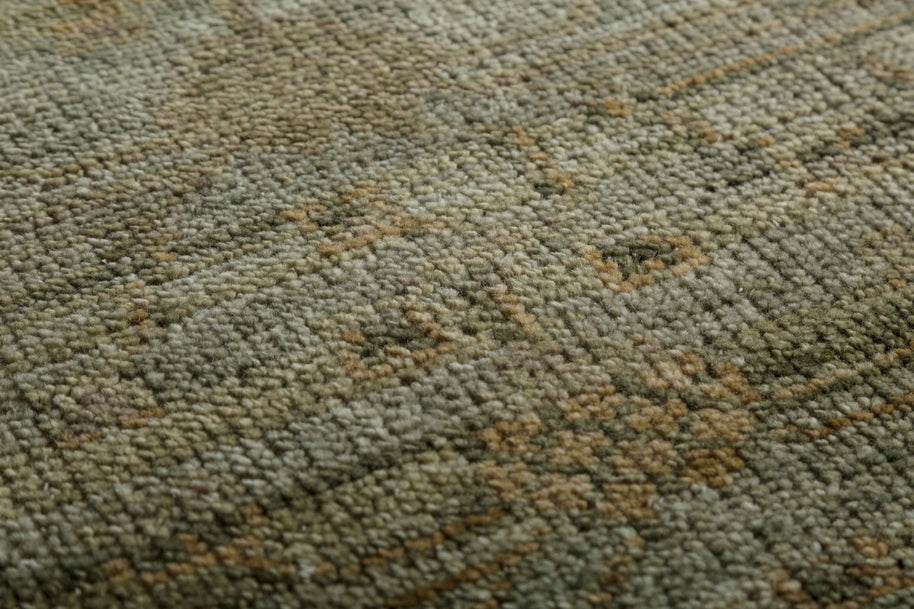 Carpet For Living room 8x10 Feet Green Wool Rectangle Vintage and Distressed Rug