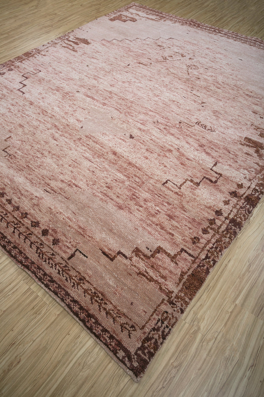 Carpet For Living room 8X10 Feet Red And Orange Wool Rectangle Moroccan And Tribal Rug - I MEAN DESIGN