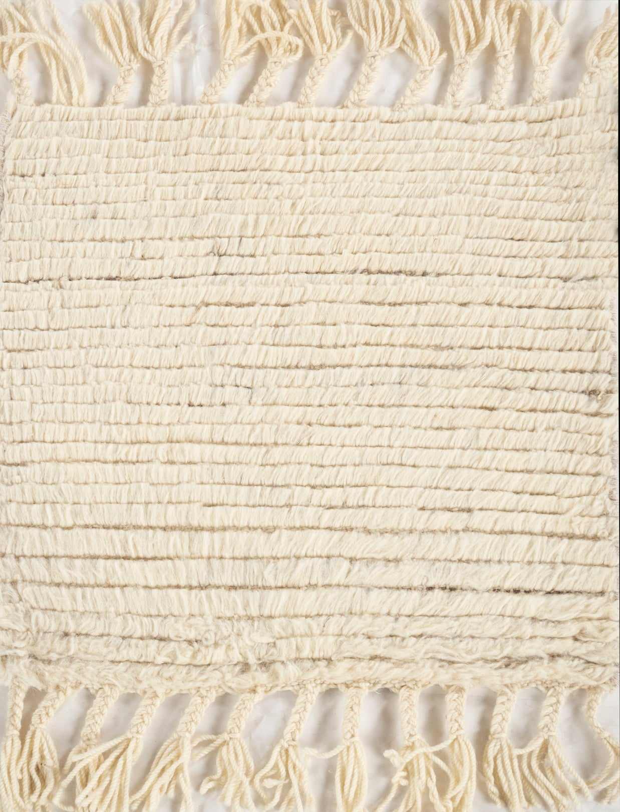 Carpet For Living room 8X10 Feet Ivory Wool Rectangle Moroccan And Tribal Rug