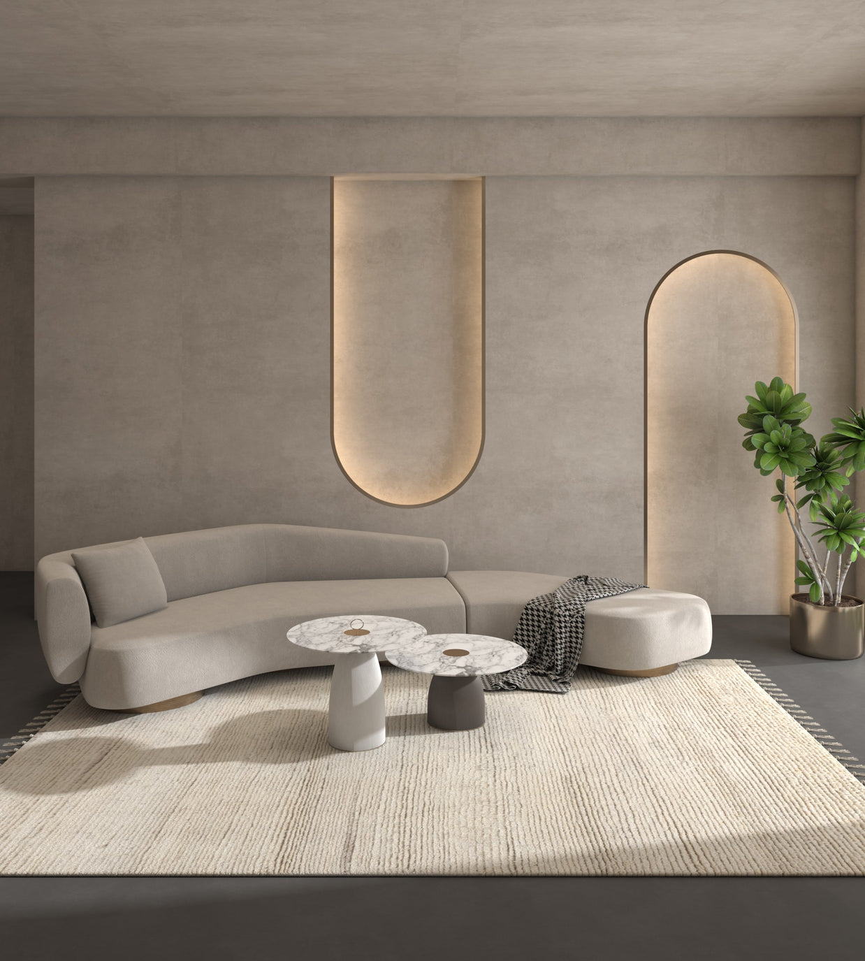 Carpet For Living room 6x9 Feet Beige and Brown Wool Rectangle Moroccan and Tribal Rug