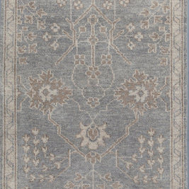 Carpet For Living room 3x10 Feet Grey and Black Wool Runner Oriental and Traditional Rug