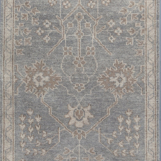 Carpet For Living room 3x10 Feet Grey and Black Wool Runner Oriental and Traditional Rug