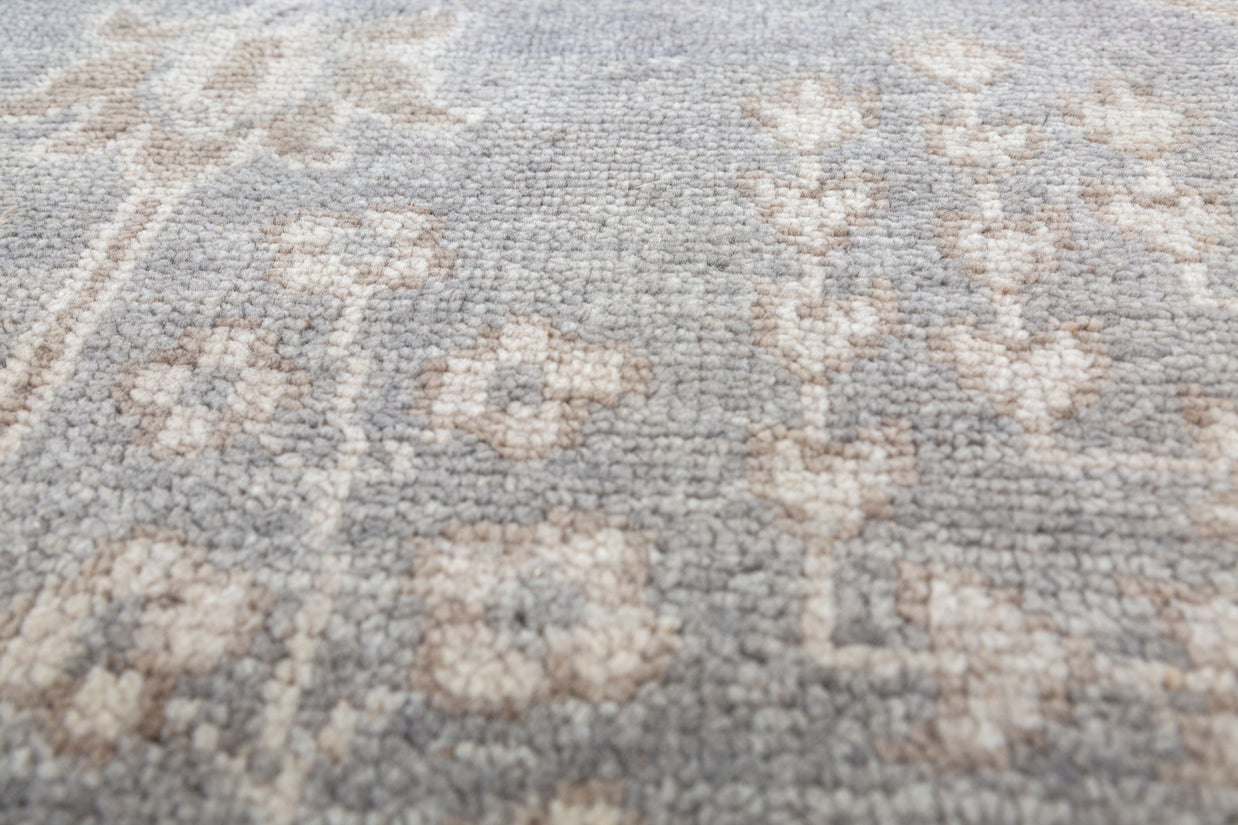 Carpet For Living room 3x10 Feet Grey and Black Wool Runner Oriental and Traditional Rug