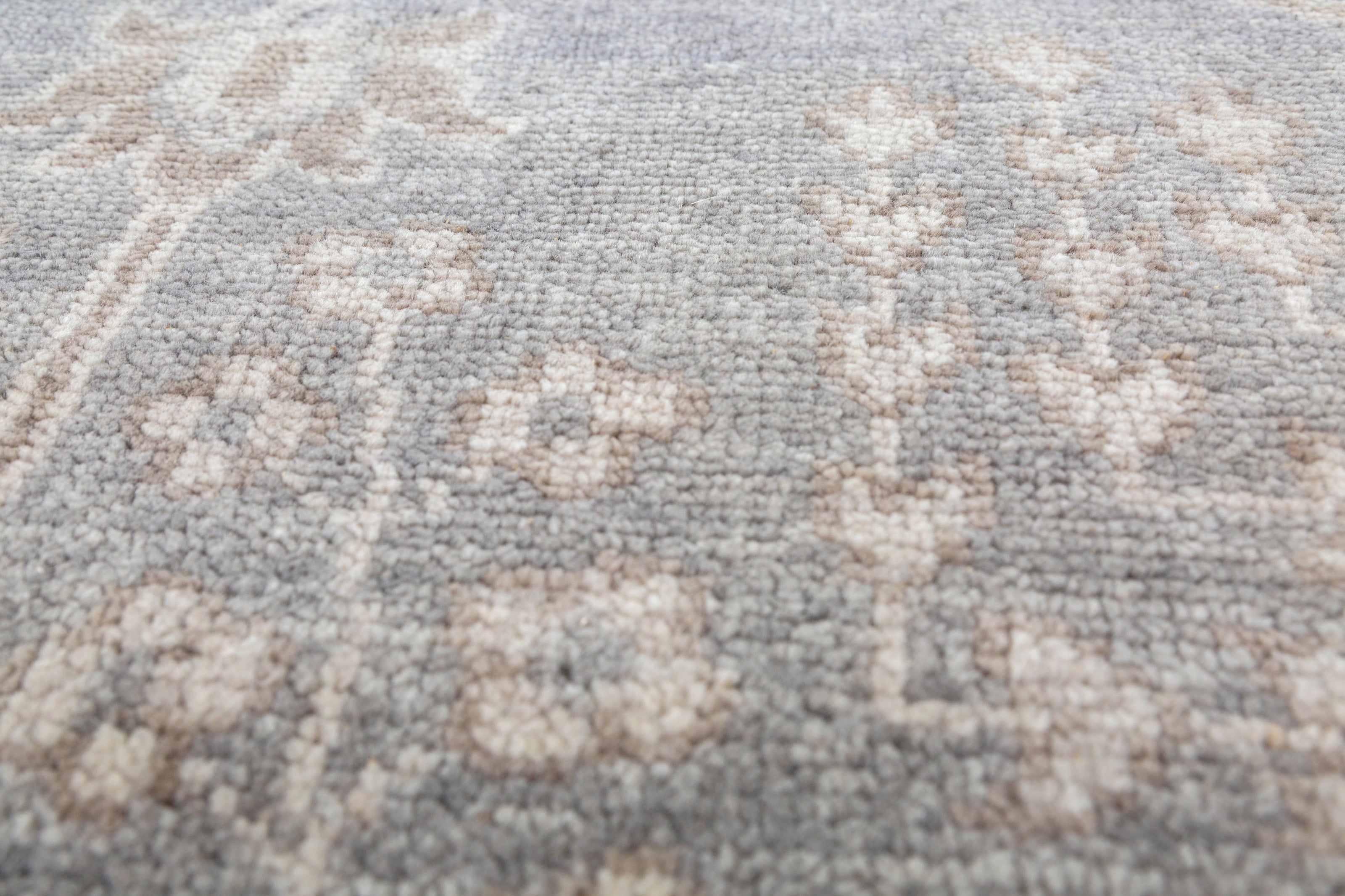 Carpet For Living room 3x10 Feet Grey and Black Wool Runner Oriental and Traditional Rug