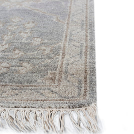 Carpet For Living room 3x10 Feet Grey and Black Wool Runner Oriental and Traditional Rug