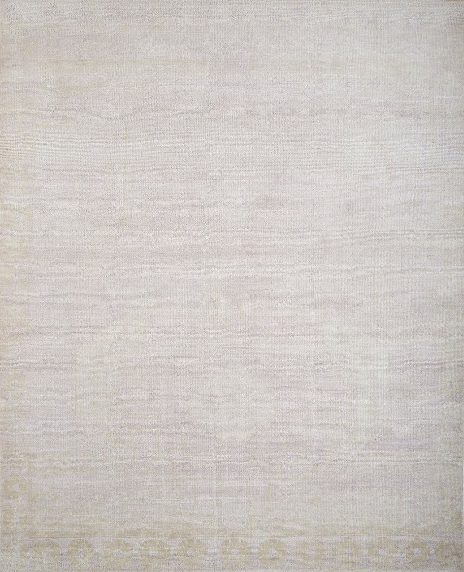 Carpet For Living room 8X10 Feet Ivory Wool Rectangle Vintage And Distressed Rug - I MEAN DESIGN