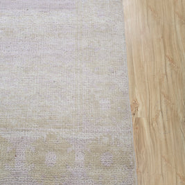 Carpet For Living room 8X10 Feet Ivory Wool Rectangle Vintage And Distressed Rug