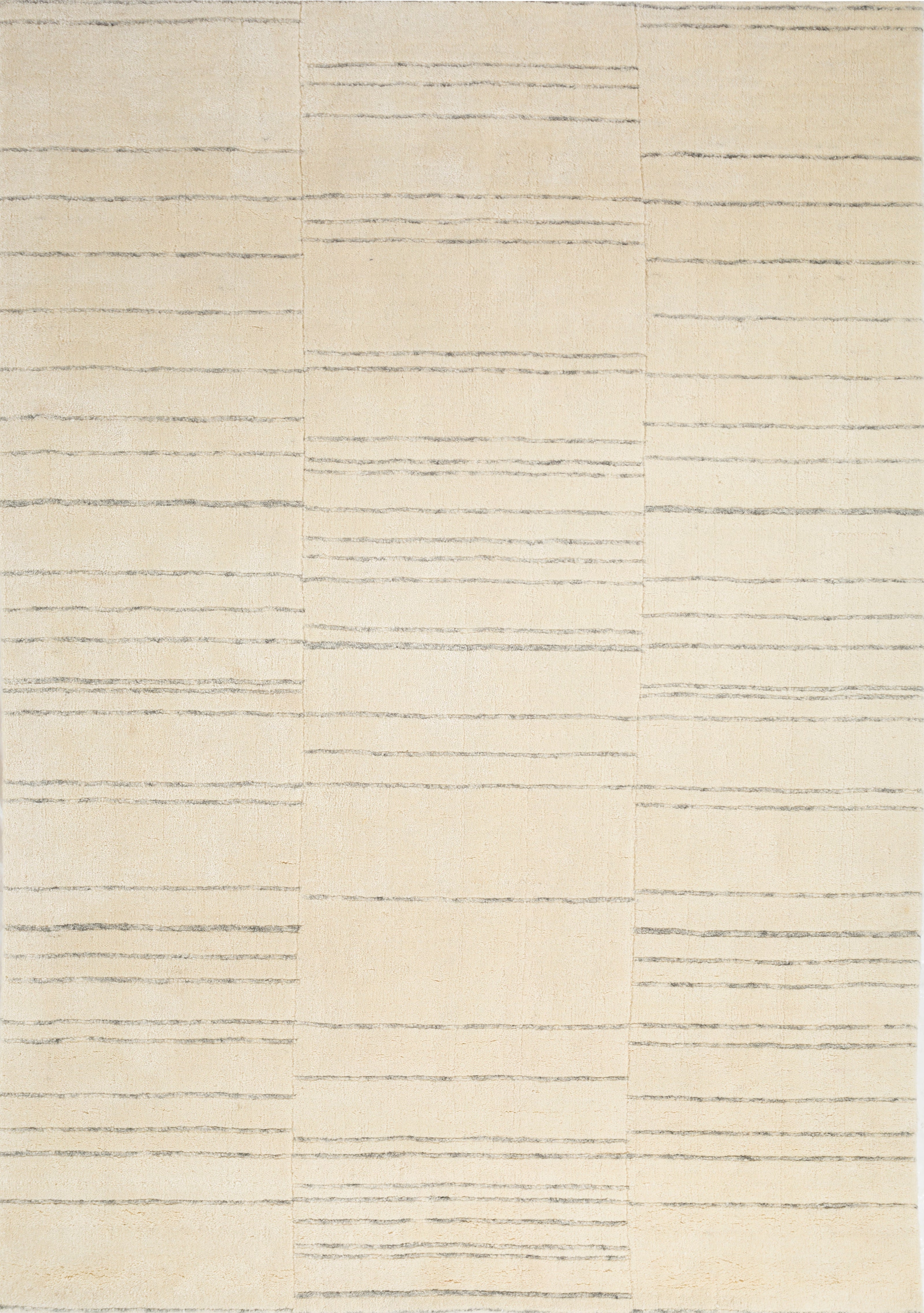 Carpet For Living room 8x10 Feet Ivory Wool and Tencil Rectangle solid Rug