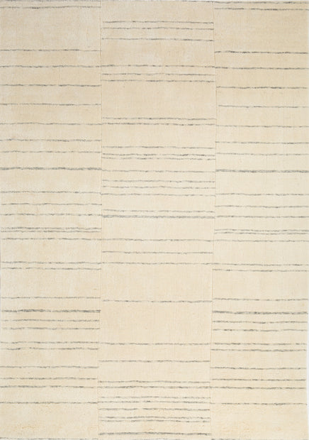 Carpet For Living room 8x10 Feet Ivory Wool and Tencil Rectangle solid Rug