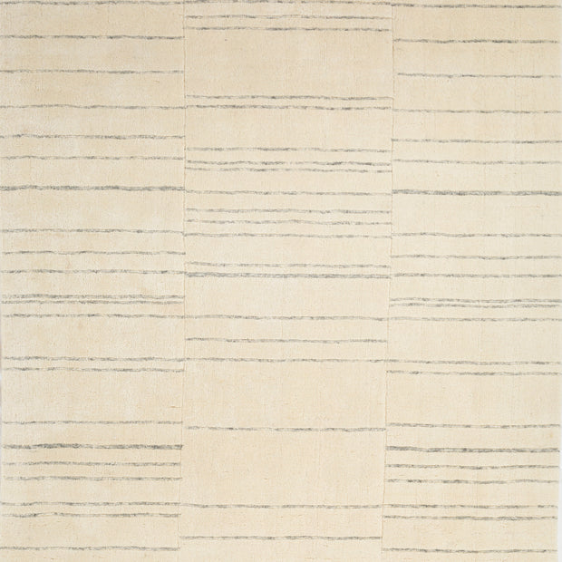 Carpet For Living room 8x10 Feet Ivory Wool and Tencil Rectangle solid Rug