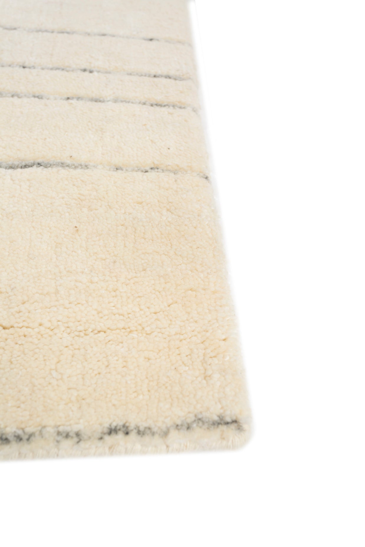 Carpet For Living room 8x10 Feet Ivory Wool and Tencil Rectangle solid Rug