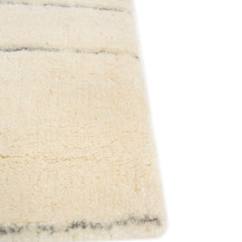 Carpet For Living room 8x10 Feet Ivory Wool and Tencil Rectangle solid Rug