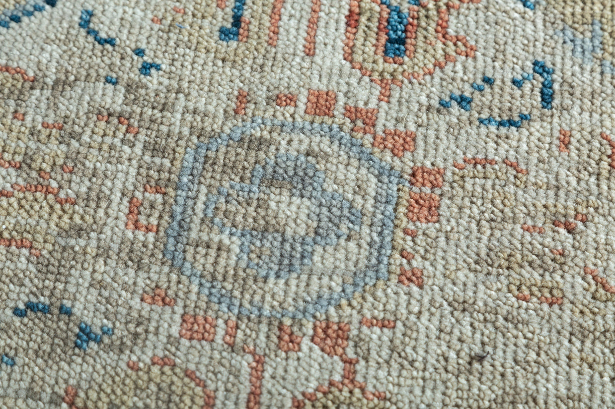 Carpet For Living room 2x4 Feet Blue Wool Rectangle Vintage and Distressed Rug