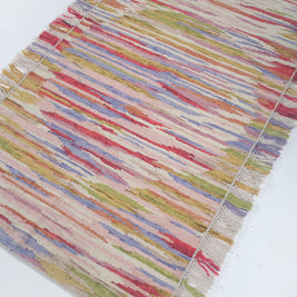 Carpet For Living room 9X12 Feet Ivory Wool Rectangle Geometric And Stripes Rug