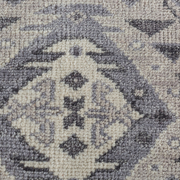 Carpet For Living room 6'6x9'10 Feet Grey and Black Wool Rectangle Moroccan and Tribal Rug