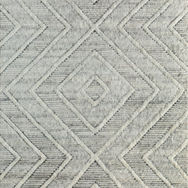 Carpet For Living room 6'6x9'10 Feet Grey and Black Wool Rectangle Geometric and Stripes Rug