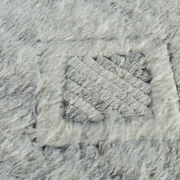 Carpet For Living room 6'6x9'10 Feet Grey and Black Wool Rectangle Geometric and Stripes Rug