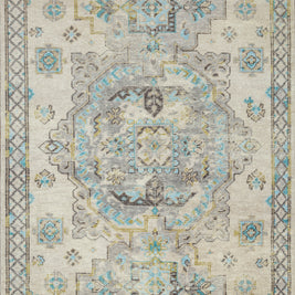 Carpet For Living room 6'6x9'10 Feet Ivory Wool Rectangle Vintage and Distressed Rug