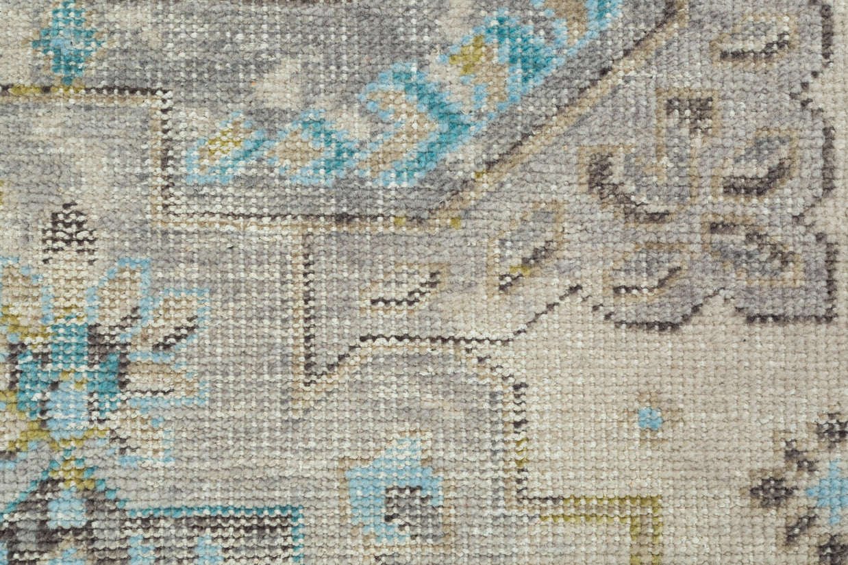 Carpet For Living room 6'6x9'10 Feet Ivory Wool Rectangle Vintage and Distressed Rug