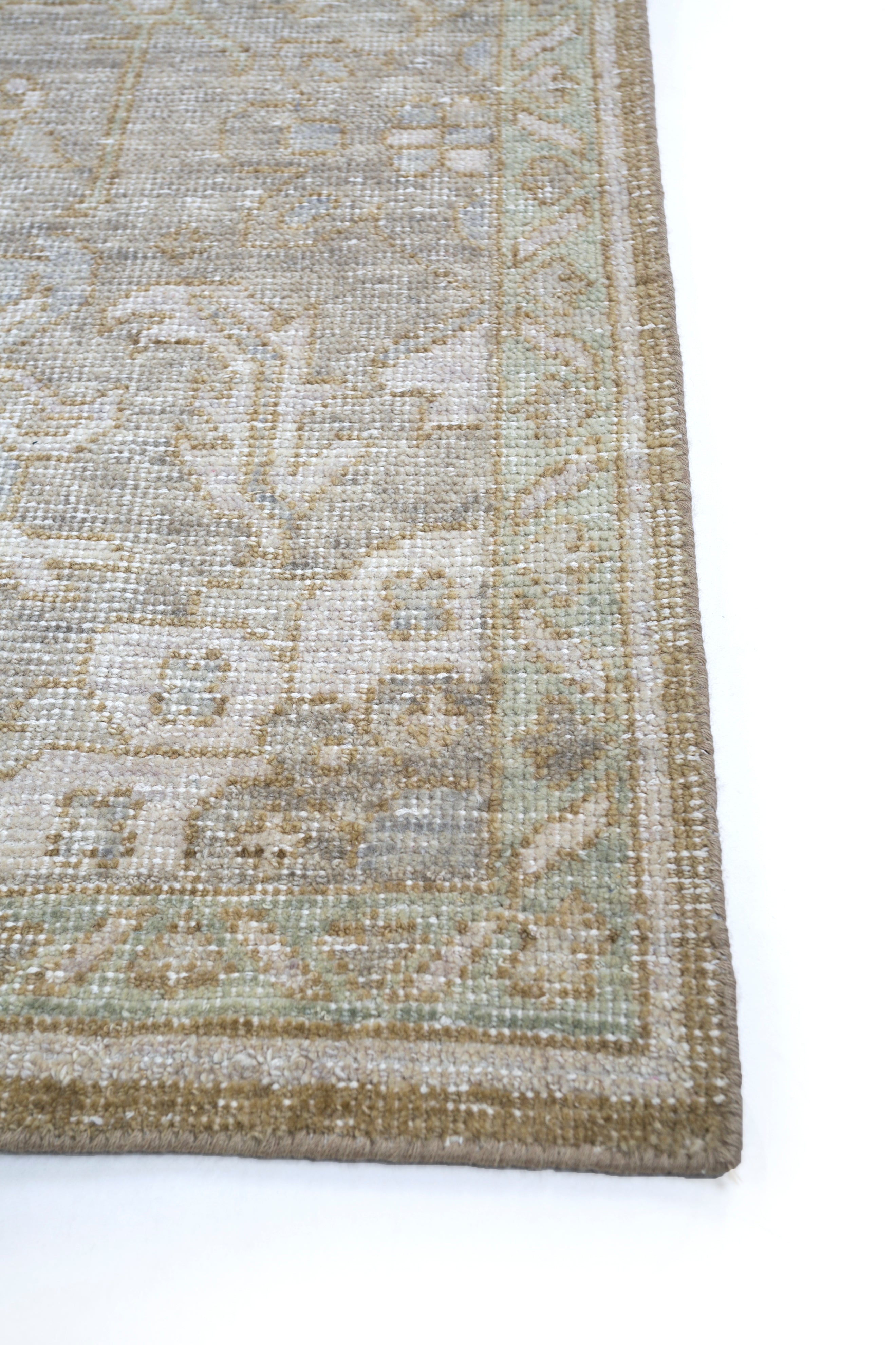 Carpet For Living room 8x10 Feet Grey and Black Wool Rectangle Vintage and Distressed Rug