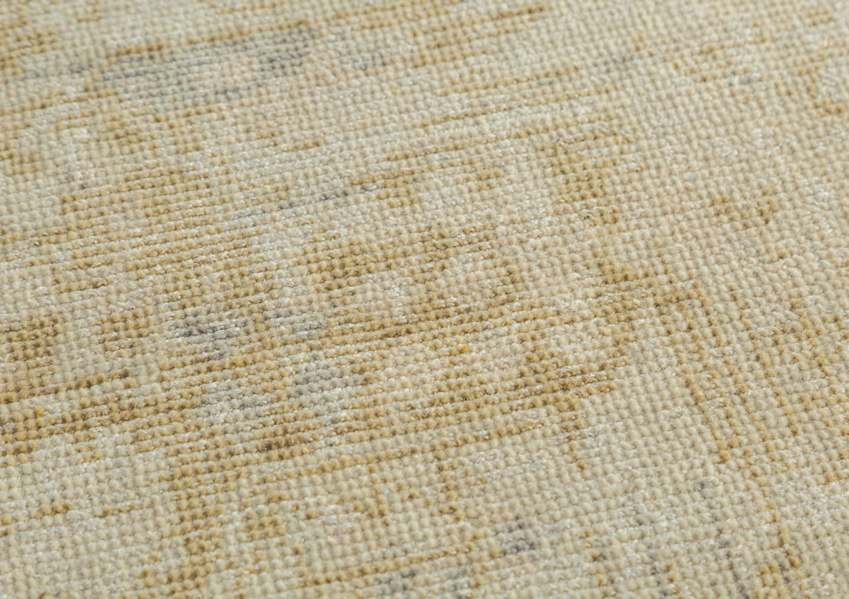 Carpet For Living room 6x9 Feet Beige and Brown Wool Rectangle Vintage and Distressed Rug