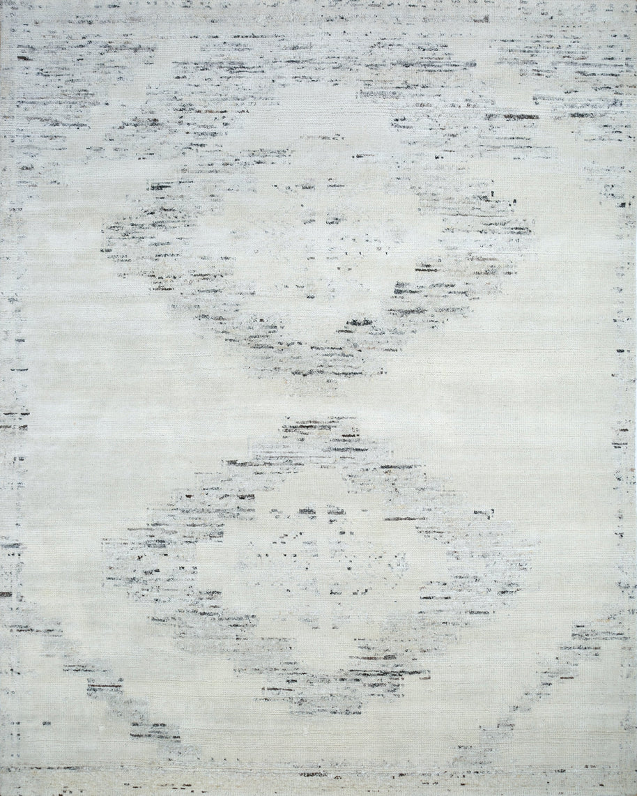 Carpet For Living room 8X10 Feet Ivory Wool Rectangle Moroccan And Tribal Rug - I MEAN DESIGN
