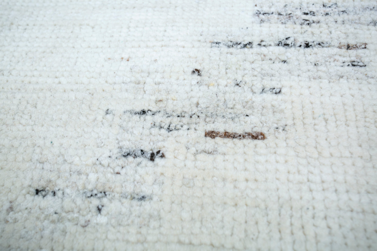 Carpet For Living room 8X10 Feet Ivory Wool Rectangle Moroccan And Tribal Rug