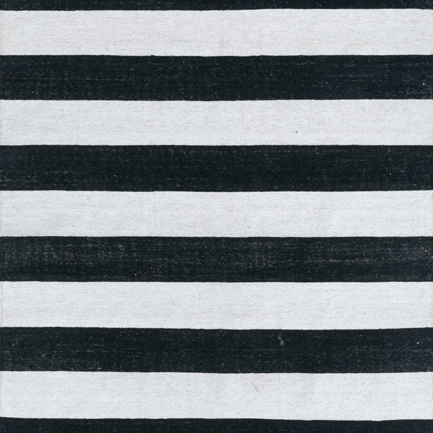 Carpet For Living room 9X12 Feet Grey And Black Wool Rectangle Geometric And Stripes Rug