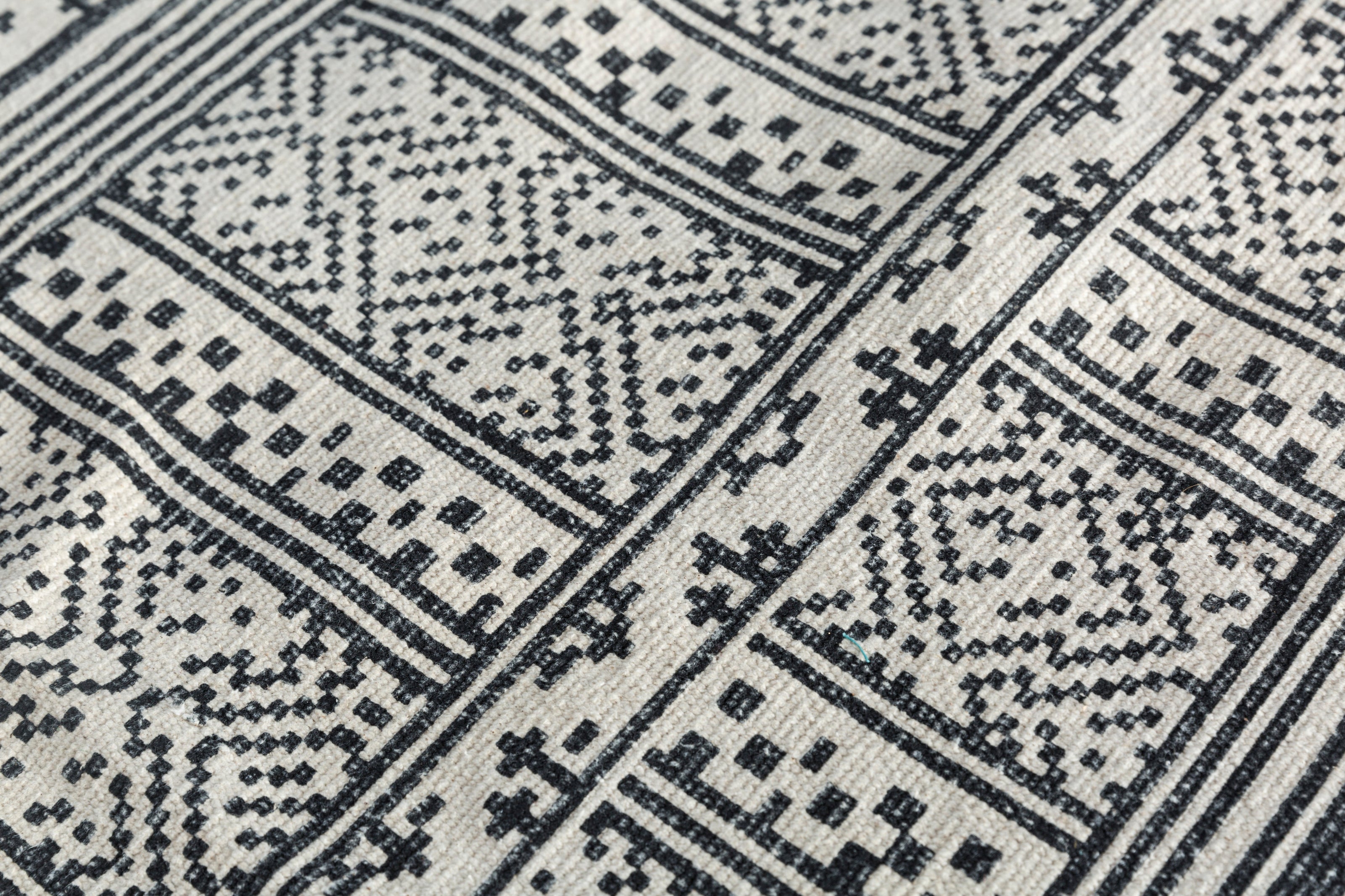 Carpet For Living room 2'4x7'7 Feet Ivory Cotton Runner Moroccan and Tribal Rug