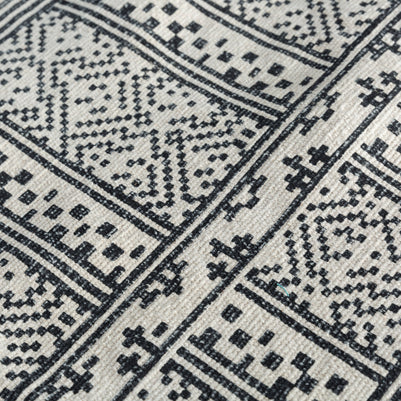 Carpet For Living room 2'4x7'7 Feet Ivory Cotton Runner Moroccan and Tribal Rug