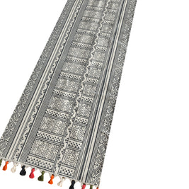 Carpet For Living room 2'4x7'7 Feet Ivory Cotton Runner Moroccan and Tribal Rug