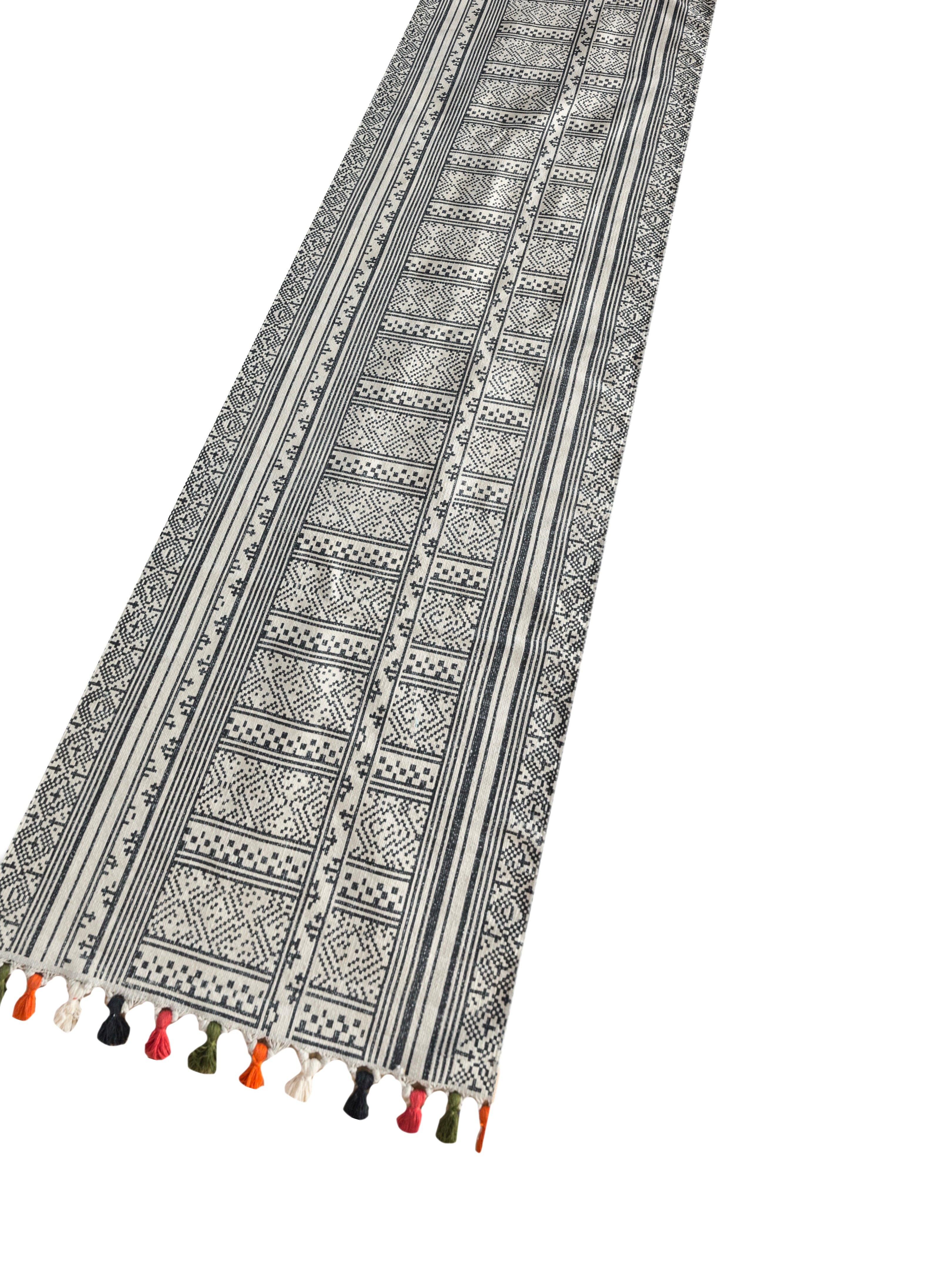 Carpet For Living room 2'4x7'7 Feet Ivory Cotton Runner Moroccan and Tribal Rug