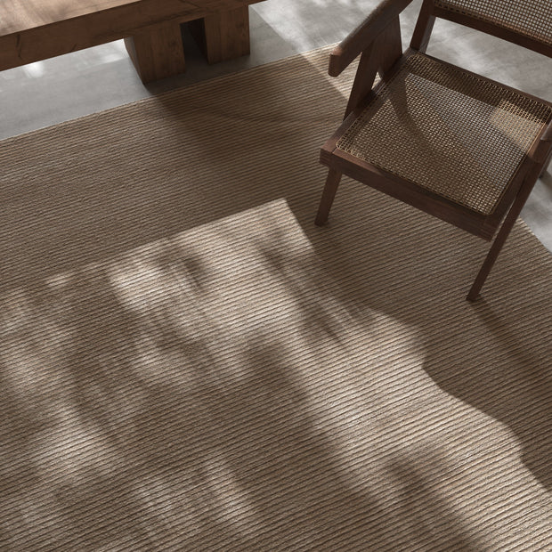 Carpet For Living room 4X6 Feet Ivory Wool & Viscose Rectangle Solid Rug