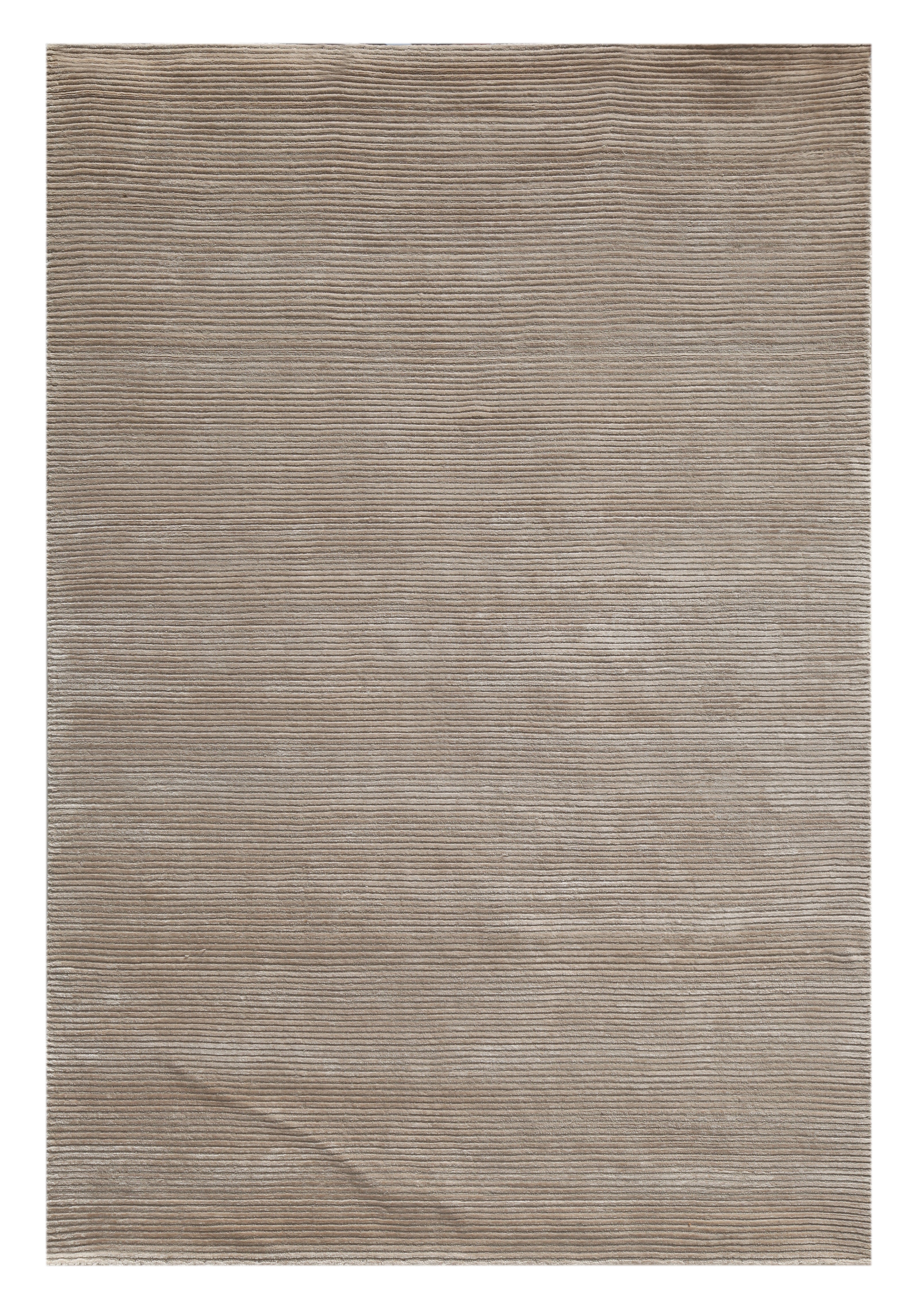 Carpet For Living room 4X6 Feet Ivory Wool & Viscose Rectangle Solid Rug