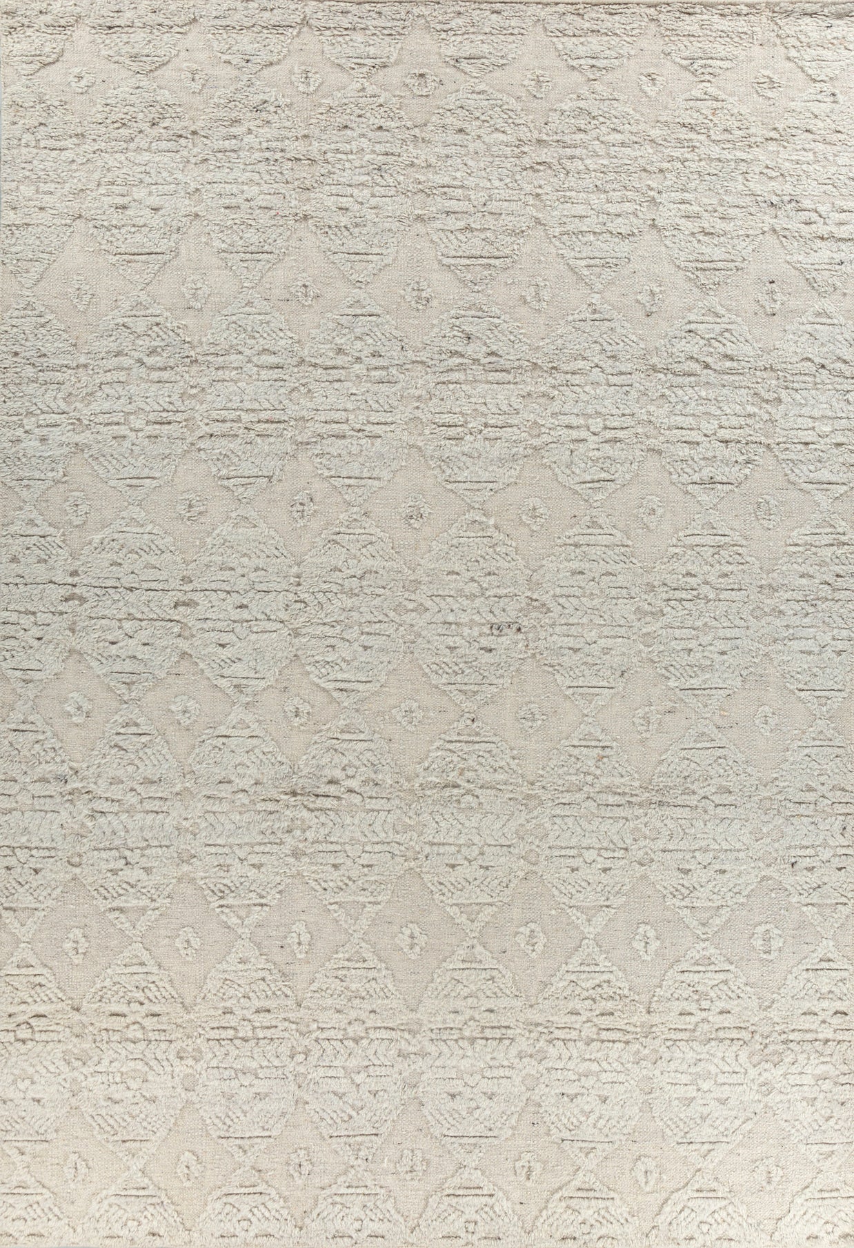 Carpet For Living room 6'6x9'10 Feet Grey and Black Wool Rectangle Moroccan and Tribal Rug