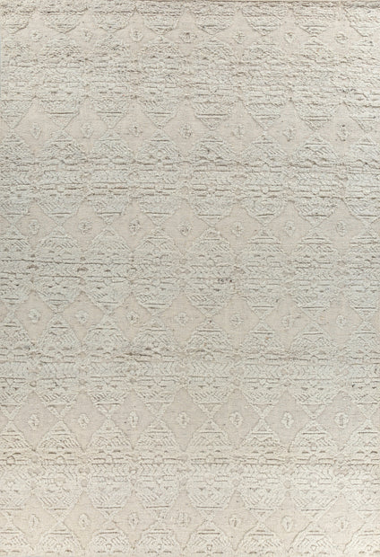 Carpet For Living room 6'6x9'10 Feet Grey and Black Wool Rectangle Moroccan and Tribal Rug