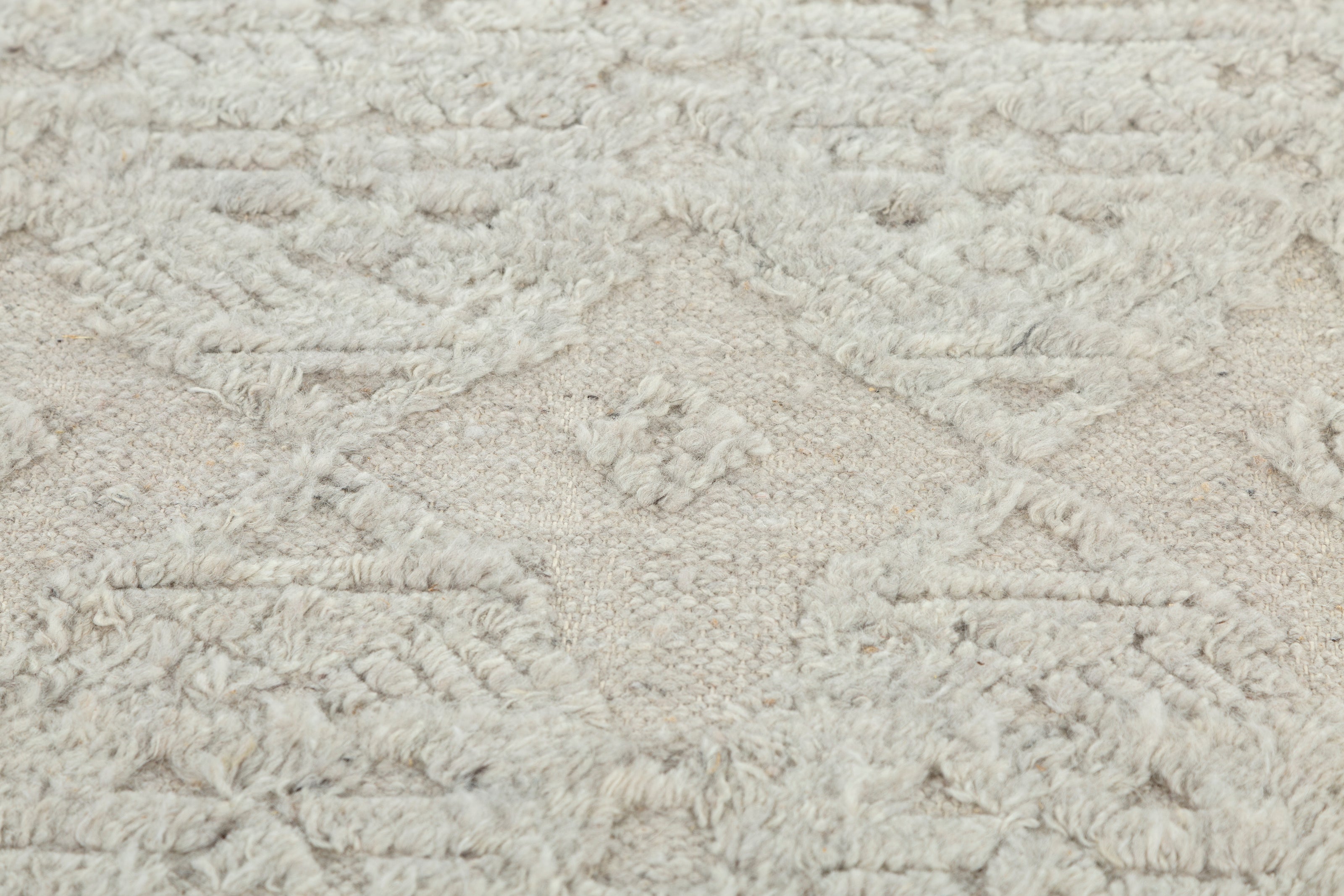 Carpet For Living room 6'6x9'10 Feet Grey and Black Wool Rectangle Moroccan and Tribal Rug