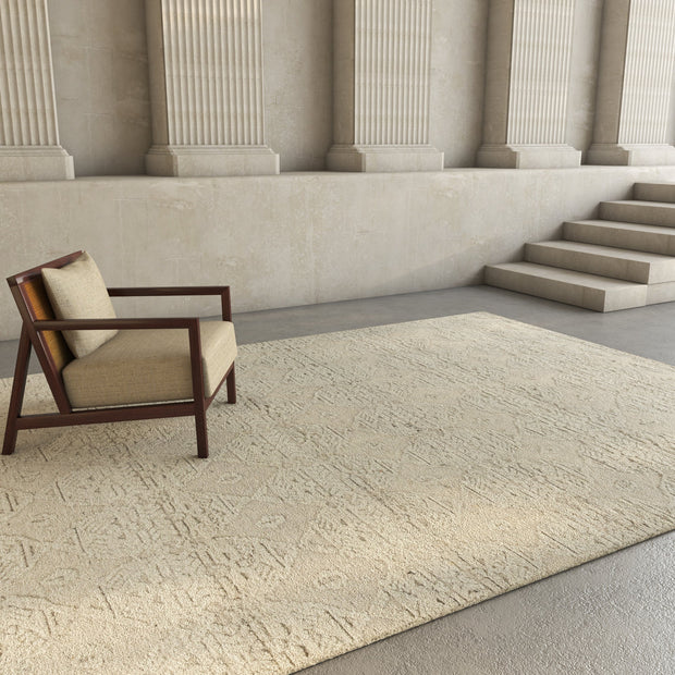 Carpet For Living room 8'8x11'4 Feet Grey and Black Wool Rectangle Moroccan and Tribal Rug