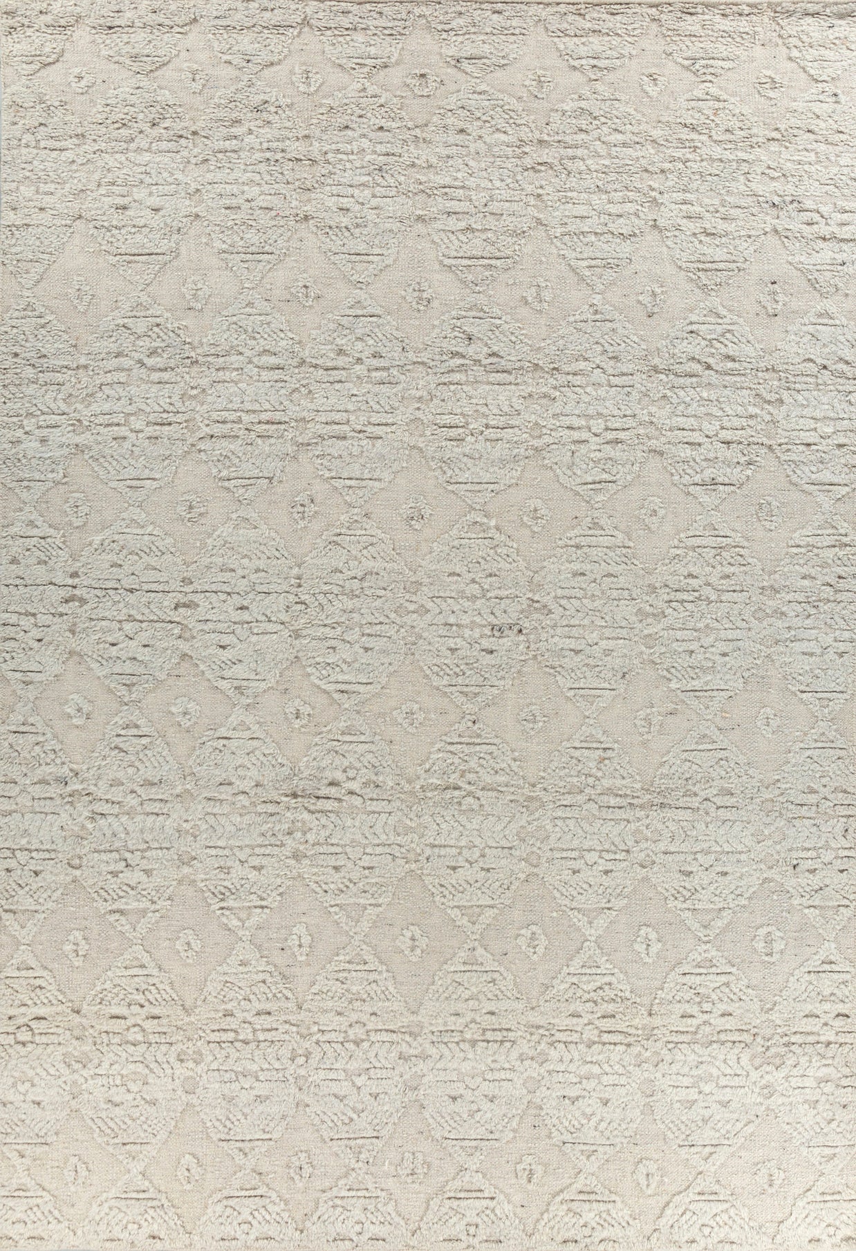 Carpet For Living room 8'8x11'4 Feet Grey and Black Wool Rectangle Moroccan and Tribal Rug