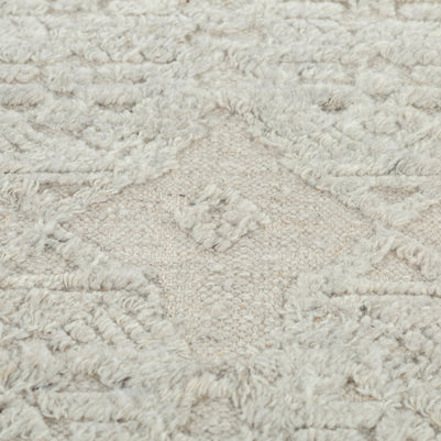 Carpet For Living room 8'8x11'4 Feet Grey and Black Wool Rectangle Moroccan and Tribal Rug