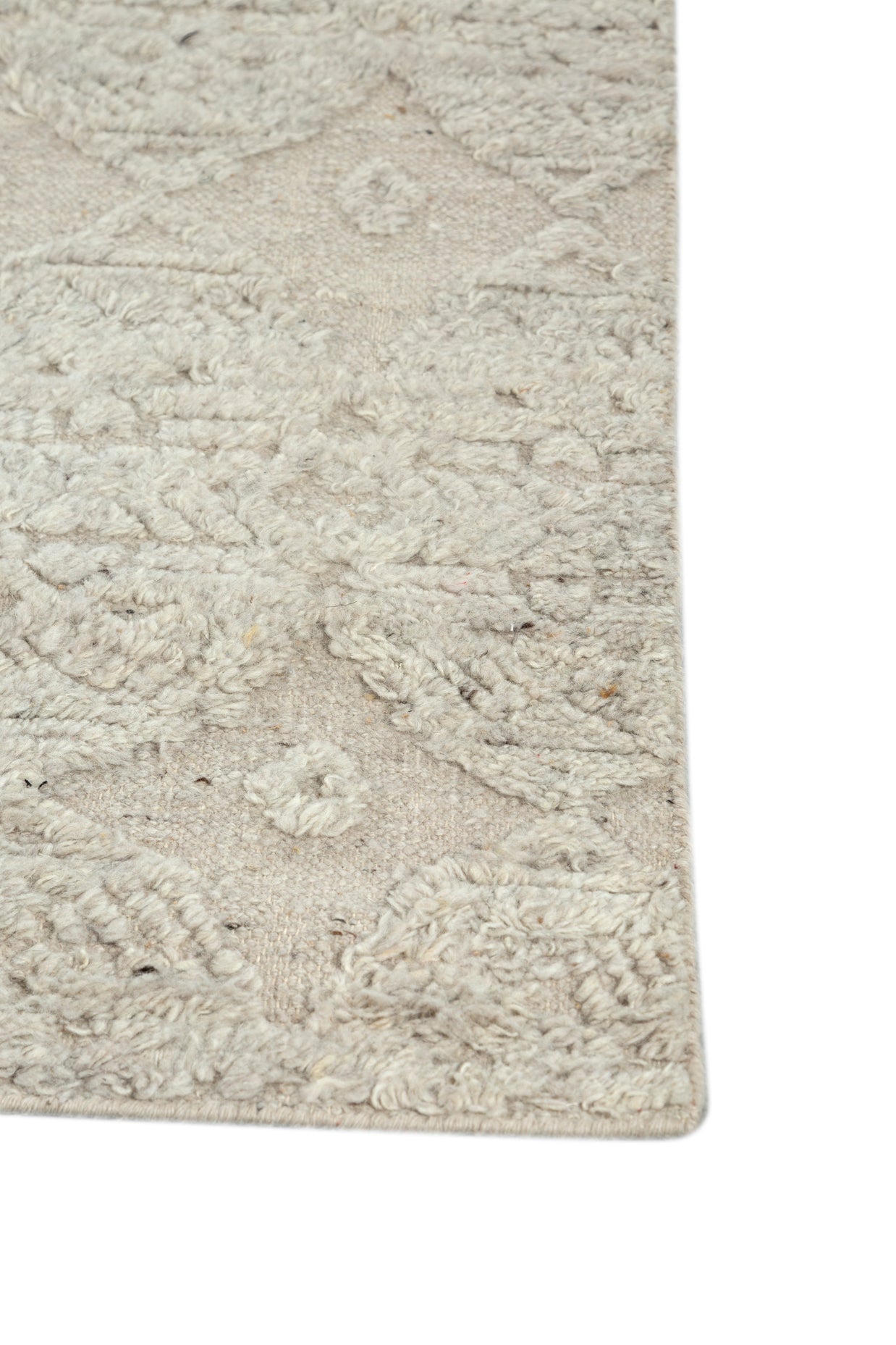 Carpet For Living room 8'8x11'4 Feet Grey and Black Wool Rectangle Moroccan and Tribal Rug