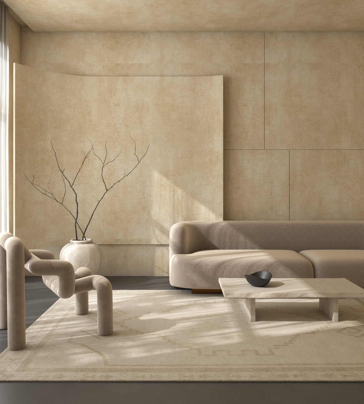 Carpet For Living room 8x10 Feet Ivory Wool Rectangle Moroccan and Tribal Rug