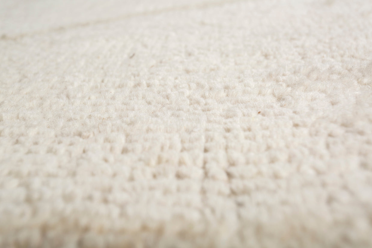 Carpet For Living room 8x10 Feet Ivory Wool Rectangle Moroccan and Tribal Rug