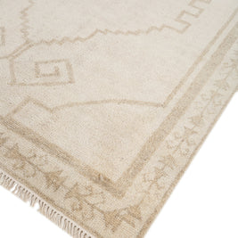 Carpet For Living room 8x10 Feet Ivory Wool Rectangle Moroccan and Tribal Rug