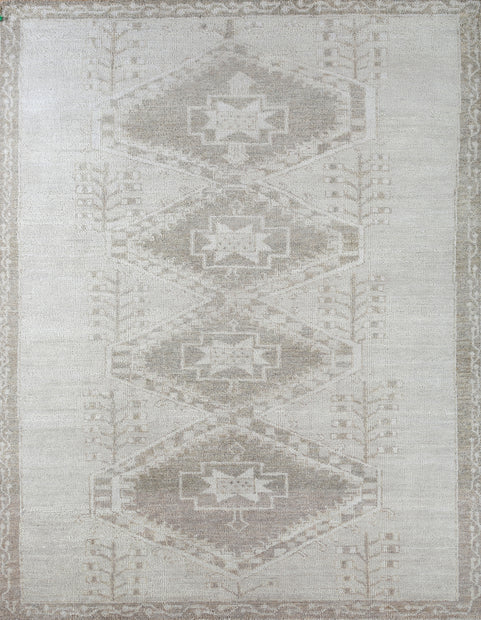 Carpet For Living room 8x10 Feet Ivory Wool Rectangle Moroccan and Tribal Rug